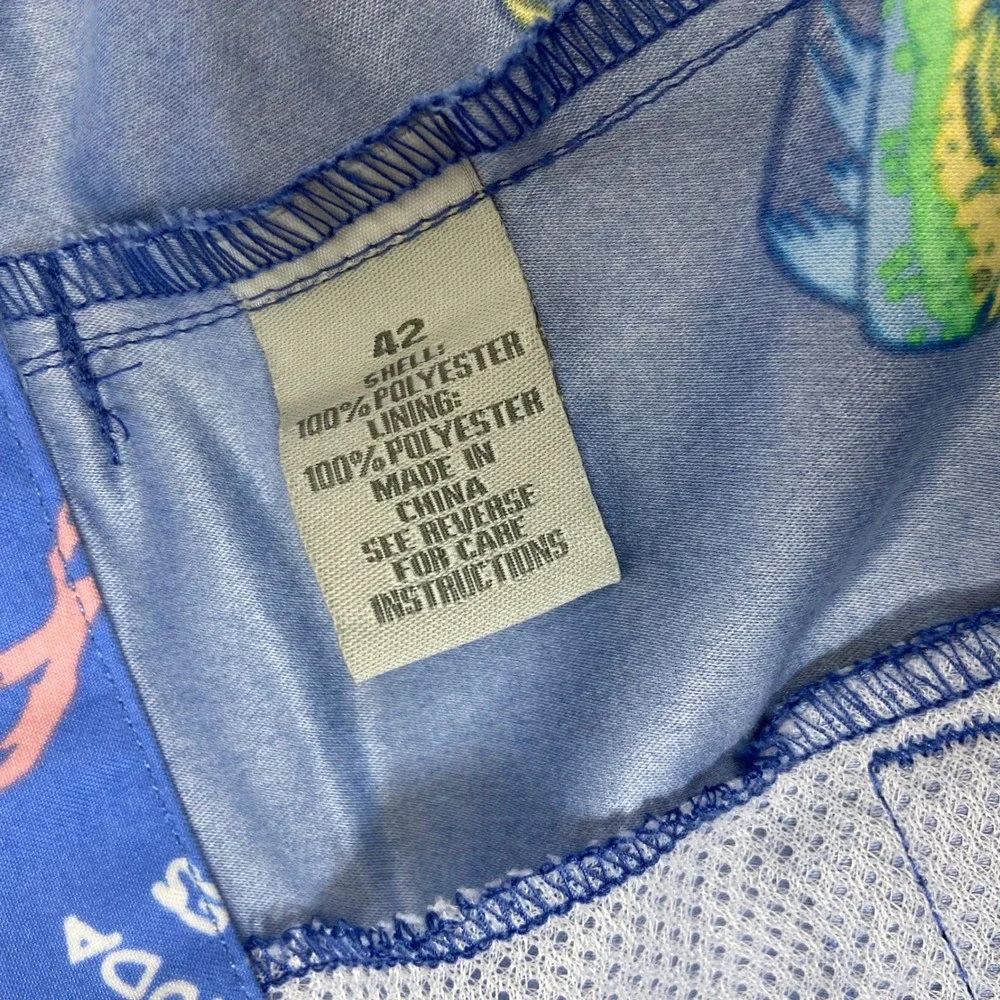 Men's Size 42‎ Bermuda Styles Blue Dolphin Fish Print Casual Shorts Beach NEW